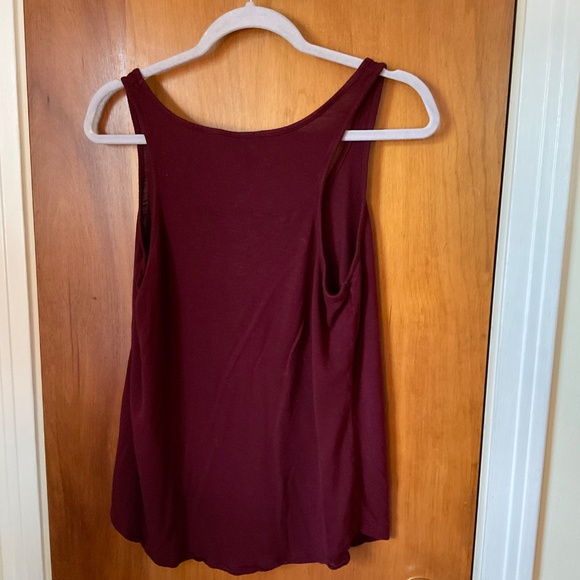 H&M Dark Red Burgundy Women’s Sz M Tank Top - Picture 2 of 8